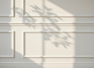 White Wall Texture with Tree Shadows