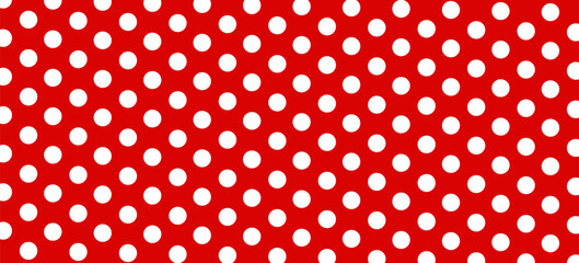 Vintage polka dots white and red pattern, colorful background - vector abstract background © Dayat