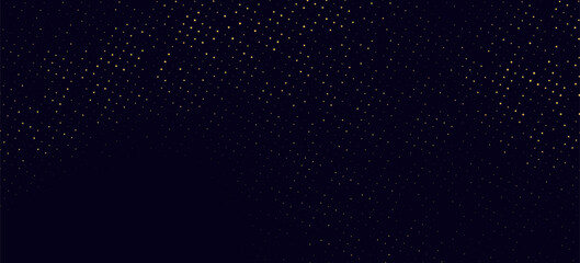 Fototapeta premium Dark elegant seamless pattern in retro style with a little golden stars. Premium royal birthday party. Festive poster BG template. Burst background for Invitation card. Black Friday. Exclusive flyer