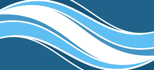 Fototapeta premium Blue curve line vector background overlap layer paper on white space for text and message design