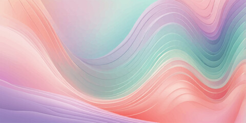 Fototapeta premium Abstract colorful and pink background vector with light blue curves and purple motion lines forming an artistic fractal pattern for a template