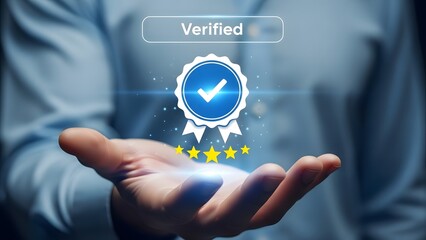 Verified badge on hand