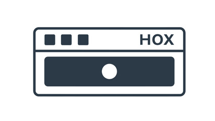 Obraz premium Simple icon of a music audio interface with 