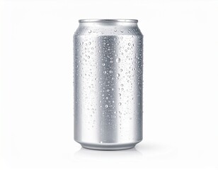 Blank Aluminum Beverage Can for Packaging Mockup