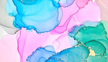 Abstract colorful alcohol ink texture