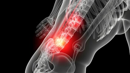 Human Spine Pain Anatomy Medical Illustration