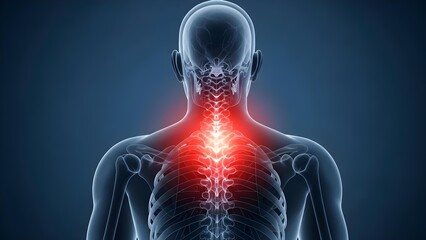 Human spine and neck pain visualization