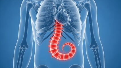 Anatomical Illustration of the Human Spine