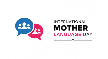 world map style graphic for mother language day featuring diverse human profiles