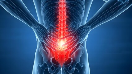 Human Spine Pain and Discomfort Illustration