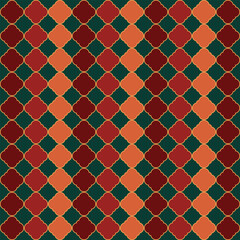 Ramadan vintage diamond pattern in warm earth tones
