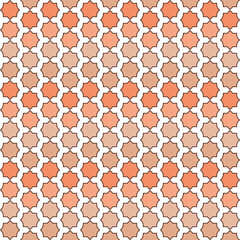 Intricate Ramadan pattern of interlocking stars in warm tones