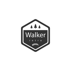 Fototapeta premium Walker Retro Nature Badge