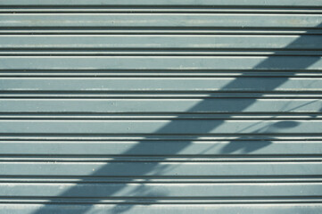 Metal roller shutter door, backdrop.