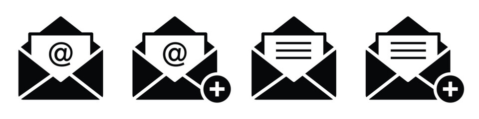 Email add icon vector illustration