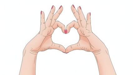 Happy valentines day heart hands gesture love