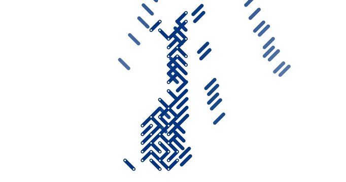 Dynamic Diagonal Stripes Forming Map of Finland