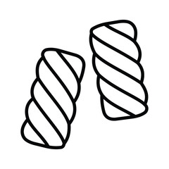 A customizable line icon of marshmallow sweet