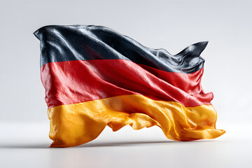 Germany national flag waving on white background