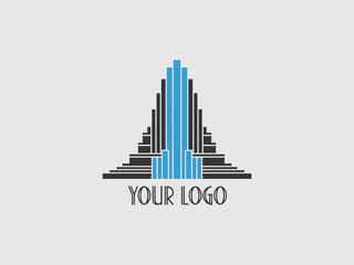Fototapeta premium Stylized Logo Design with Geometric Shapes.
