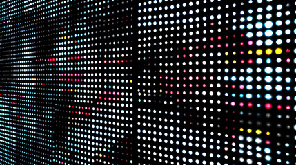 Led screen texture dots display light background. TV pixel pattern screen and videowall. Dot RGB TV background. Stock Illustration white background