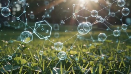 Nature and Science Fusion with Molecular Network Overlay - Powered by Adobe