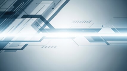 Abstract Futuristic Technology Background with Blue Light Streak