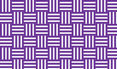 Seamless Purple and White Woven Basketweave Pattern Background &ndash; Classic Interlaced Stripes Texture, seamless pattern. 