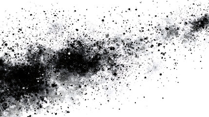 Obraz premium Black and grey ink spray abstract with white background