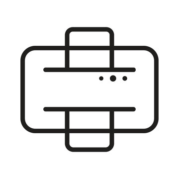 Pinter icon vector. Vector graphics, a linear pattern on a white background,