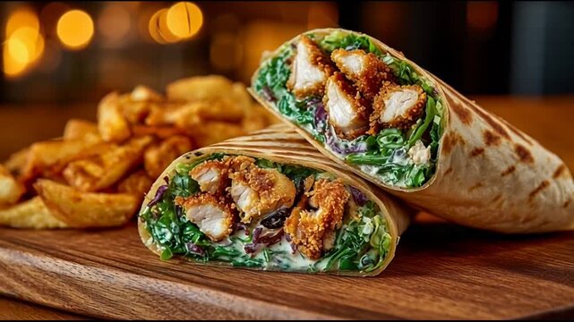 Crispy Chicken Caesar Wrap