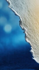 Fototapeta premium Scientist in lab reviewing research experiment on cream paper with blue glow