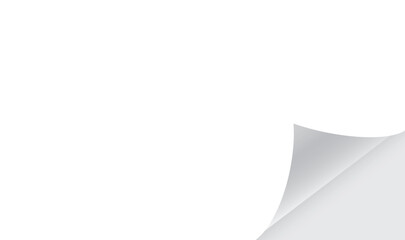 Minimalist Curled Paper Corner Overlay with Colorful Stripes &ndash; Page Curl Effect  Background for Modern Designs, Corner paper page, sheet sticker curl, rolled fold