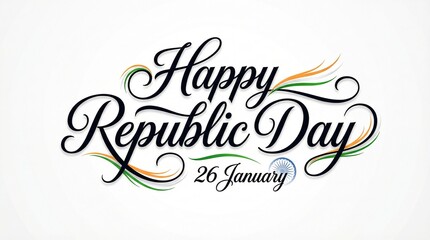 Happy Republic Day of India celebration 26 January.