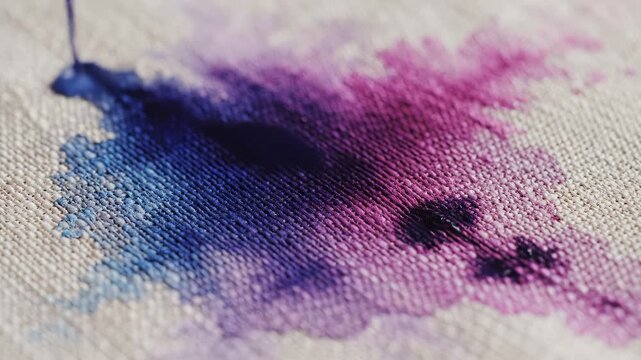 Paint being applied to fabric