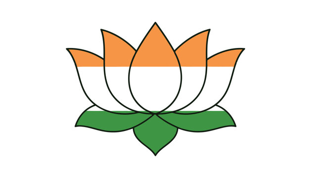 The lotus symbol of the bharatiya janata party