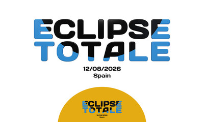 Logo pour l'&eacute;clipse totale du soleil le 12 ao&ucirc;t 2026 en Espagne