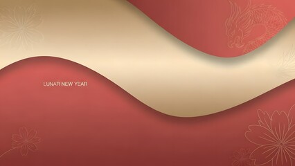 Abstract layered design with curved shapes and a celebratory seasonal theme
