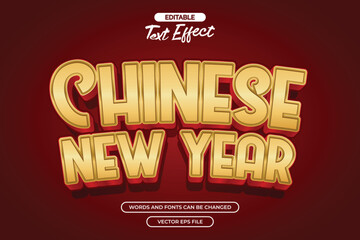 3d gold Chinese new year editable text effect