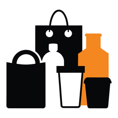 shopping bag icons