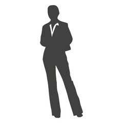 Businesswoman in Suit Silhouette, Professional Woman