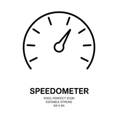 Modern speedometer icon for business and technology applications