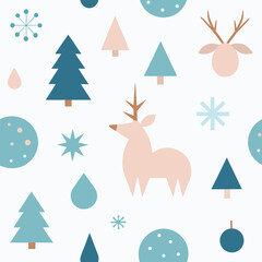 christmas card with christmas tree