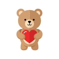 A teddy bear holding a heart