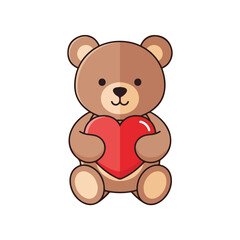 A teddy bear holding a heart