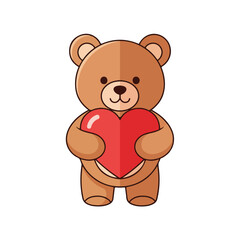 A teddy bear holding a heart