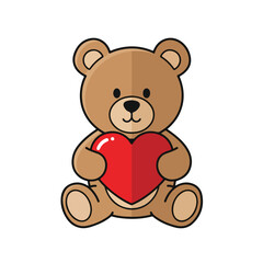 A teddy bear holding a heart