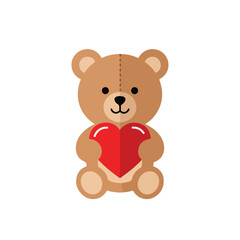 A teddy bear holding a heart