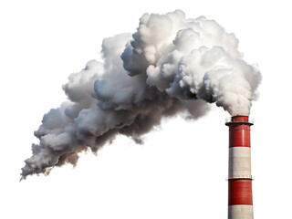  smoke from chimney isolated on white background, PNG. AI Generated