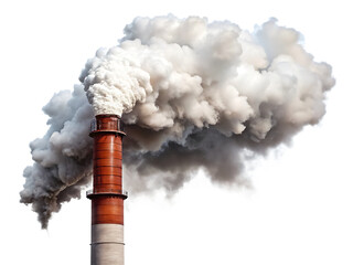  smoke from chimney isolated on white background, PNG. AI Generated